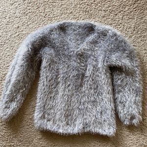 Grey fluffy sweater